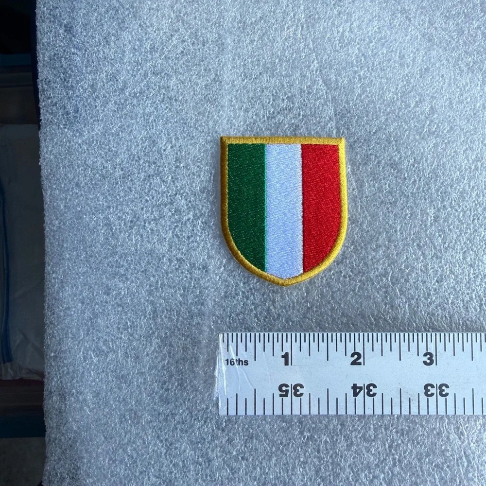 Italian Flag Shield Crest Embroidered Patch Iron‎ On Sew On Italy Souvenir
